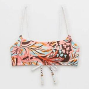 Aerie Buzzed Terry Straight Scoop Bikini Top